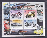 Aútók,motorkerékpárok Kisiv /stamp/
