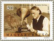 125 Éveszületett Kodály Zoltán /stamp/