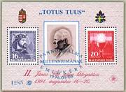 II. János Pál Pápa Pannonhalmi Látogatása Felülnyomott Emlékív /bélyeg/