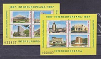 Intereuropa,épületek Blokk-pár /briefmarke/