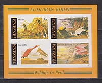 J.J.Audubon,madár Vágott  /bélyeg/