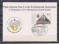 II János Pál Pápa Látogatása Mülheim  /stamp/