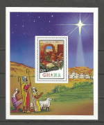 Festmény,karácsony Blokk /stamp/